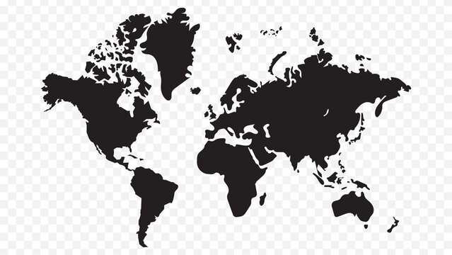 World map on white background. illustration vector.
