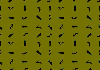 Woman seamless shoes and lipstick pattern for wrapping paper and clothes print and notebooks and shops and hobbies