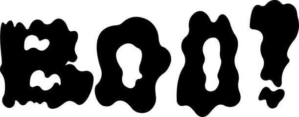 Boo! halloween lettering