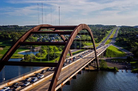 Arched Metal Bridge in Austin Texas