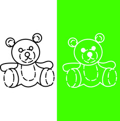 children's toy teddy bear icon
