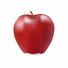 red apple isolated on white vector