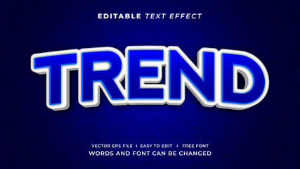 Obraz premium Blue Bold Trend Editable Text Effect