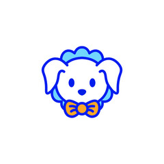 cute and funny cartoon dog illustration