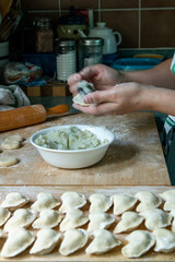Hand Made Pierogies being Prepared