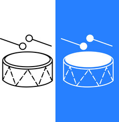 Obraz na płótnie Canvas drum instrument and toy icon
