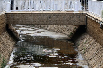Reinforced concrete bridge over the river