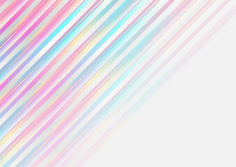 Holographic glossy stripes geometric abstract tech background. Vector art colorful design