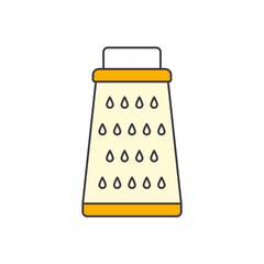 Kitchen grater icon in color, isolated on white background 