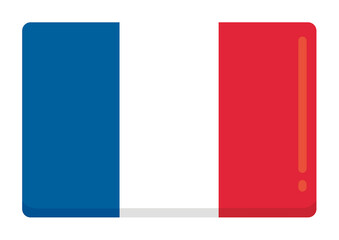 Icon France Flag Blue White Red National Paris Cute Friendly Flag Travelling Tourism Eiffel Tower