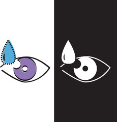 health icon drop for eyes ophthalmological treatment