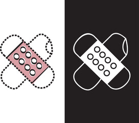 icon health patch band-aid to heal