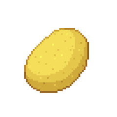 An 8-bit retro-styled pixel-art illustration of a potato.