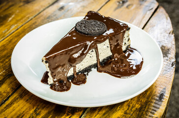 chocolate cake on a plate
