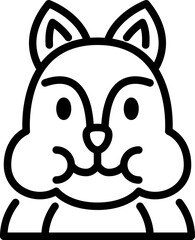 squirrel outline icon