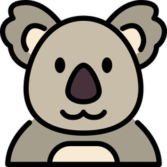 koala color outline icon