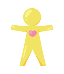 yellow avatar with heart