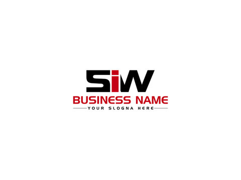 Minimalist SIW Logo Letter Design, Colorful SI s i w Logo Icon Vector Image With Creative Three Letter For All Kind Of Use