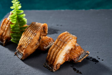 Asian food fried octopus