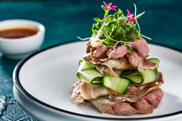 Asian Food Sliced Cucumber