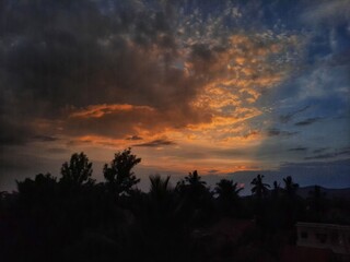 sunset in the clouds