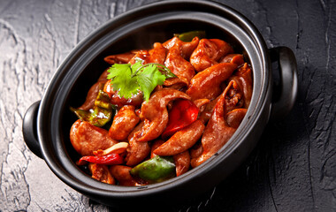 Asian gourmet pork intestine pot