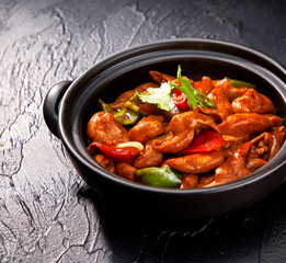 Asian gourmet pork intestine pot