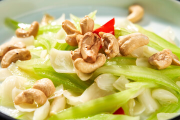 Asian Food Nuts Fried Celery