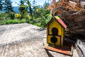 wooden bird house