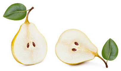 Obraz na płótnie Canvas Fresh organic pears isolated
