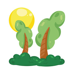 forest trees plants landscape
