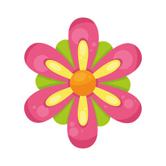 Fototapeta na wymiar pink flower hippie style
