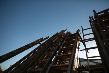 Safety equipment for construction site Standard scaffolding safety ladder step 