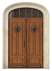Entrance classic doors for the house