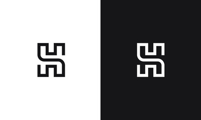Obraz premium Letter H Logo, unique logo, black and white logo, premium elegant logo, Letter H Vector ambigram 