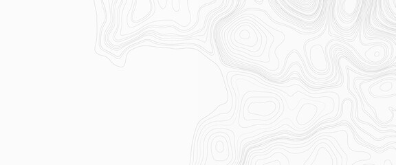 White wave paper curved reliefs abstract background, Abstract topographic contours map on concept of a conditional geography scheme and the terrain path. Dark on black, vector illustration. © Grave passenger