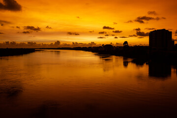 sunrise on the river