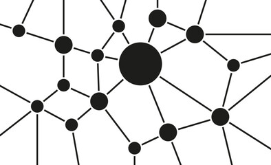 Simple molecule network structure connect dots and lines background template. User blockchain linked global digital database graphic vector.