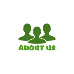About us icon isolated on white background
