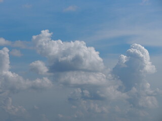 Naklejka na ściany i meble Background white cloud on Blue Sky