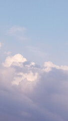 Naklejka na ściany i meble Blue sky with cloud background nature, vertical