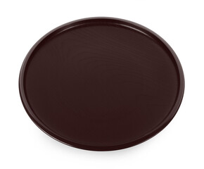 wood plate isolated on white background