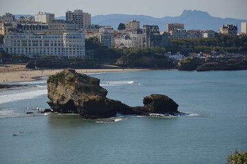 Low tide on the coast from Biarritz