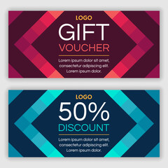 Discount voucher design. Vector illustration