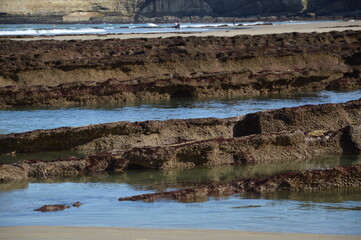 Low tide on the coast from Biarritz