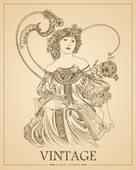 woman line drawing line art flower-minimal art