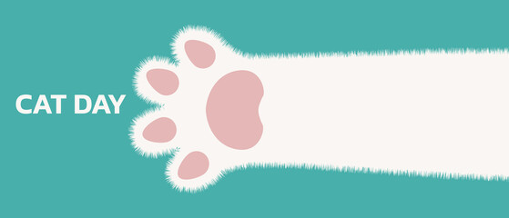 World Cat Day concept.International Cat Day. Holiday concept. Template for background, Web banner, card, poster