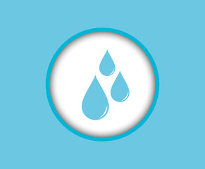 Icon of a falling drop in the form of water