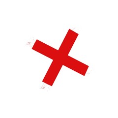 red cross mark isolated illustration 