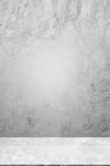Backdrop empty gray light bright  smooth cement wall room background.blank table studio interiors floor concrete photography.desktop mock up workshop products.blur white food indoor kitchen bar place.